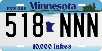 MN license plate 518NNN