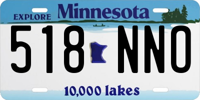 MN license plate 518NNO