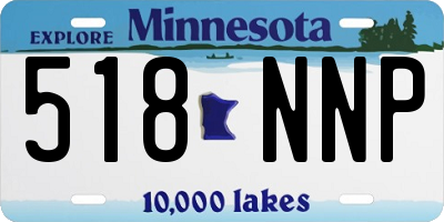 MN license plate 518NNP