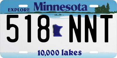 MN license plate 518NNT
