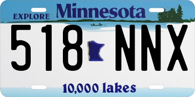 MN license plate 518NNX