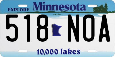 MN license plate 518NOA