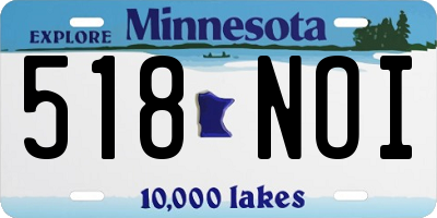 MN license plate 518NOI