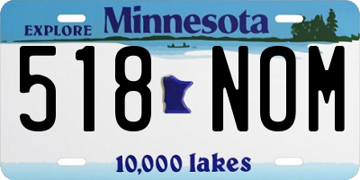 MN license plate 518NOM