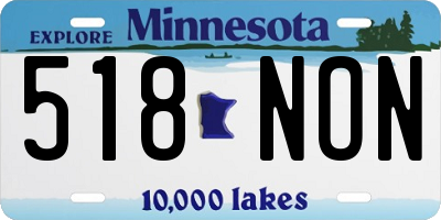 MN license plate 518NON