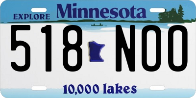 MN license plate 518NOO