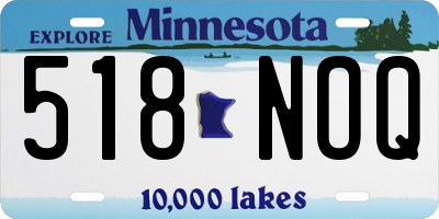 MN license plate 518NOQ