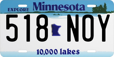 MN license plate 518NOY
