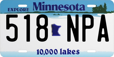 MN license plate 518NPA