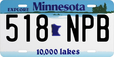 MN license plate 518NPB