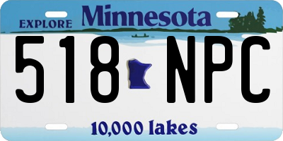 MN license plate 518NPC