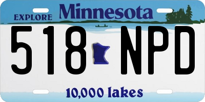 MN license plate 518NPD