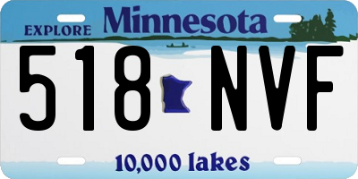 MN license plate 518NVF