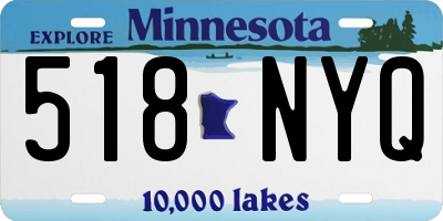 MN license plate 518NYQ