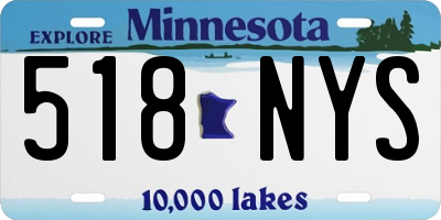 MN license plate 518NYS