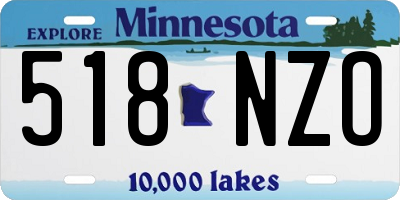 MN license plate 518NZO