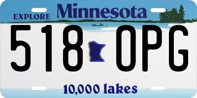MN license plate 518OPG
