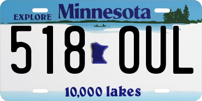 MN license plate 518OUL