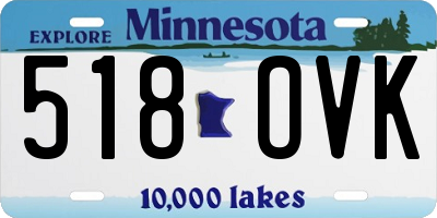 MN license plate 518OVK