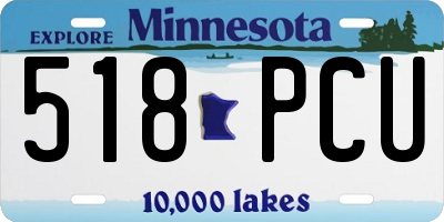 MN license plate 518PCU