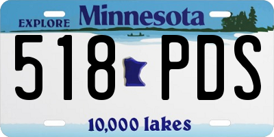 MN license plate 518PDS