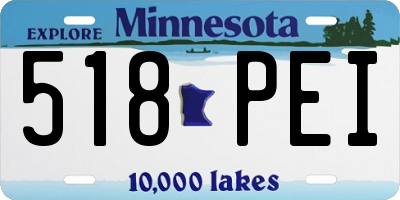 MN license plate 518PEI