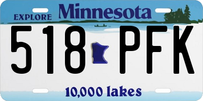 MN license plate 518PFK