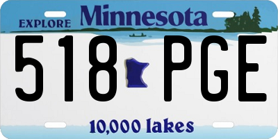MN license plate 518PGE