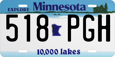 MN license plate 518PGH