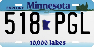 MN license plate 518PGL