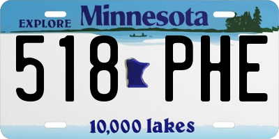 MN license plate 518PHE