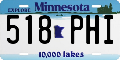 MN license plate 518PHI