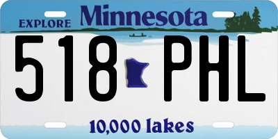 MN license plate 518PHL