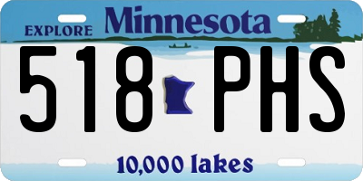MN license plate 518PHS