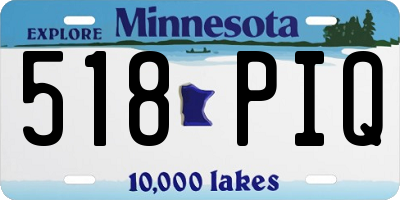 MN license plate 518PIQ