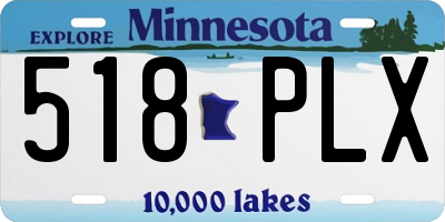 MN license plate 518PLX