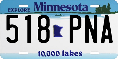MN license plate 518PNA