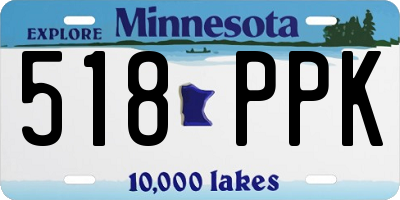 MN license plate 518PPK