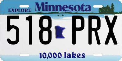 MN license plate 518PRX