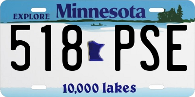 MN license plate 518PSE