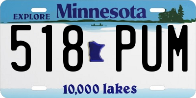 MN license plate 518PUM