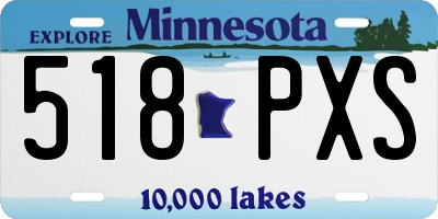 MN license plate 518PXS