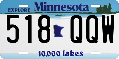 MN license plate 518QQW