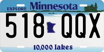 MN license plate 518QQX