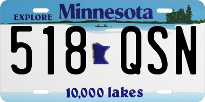 MN license plate 518QSN