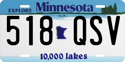 MN license plate 518QSV