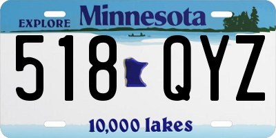 MN license plate 518QYZ
