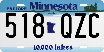 MN license plate 518QZC