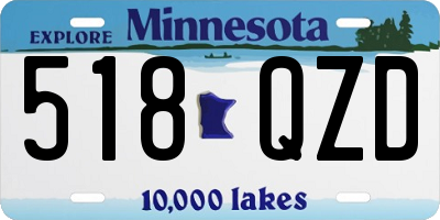 MN license plate 518QZD