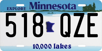 MN license plate 518QZE